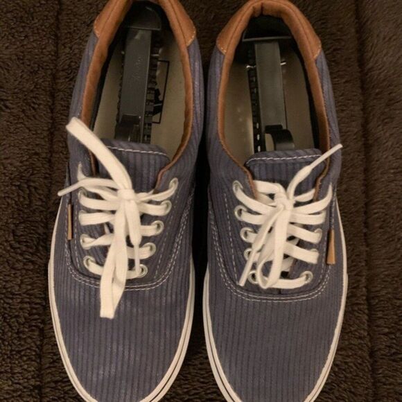 Vans Era 59 Washed Herringbone Blue With Leather - Picture 3 of 5